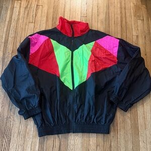 Vintage 80s/90s Neon Windbreaker medium